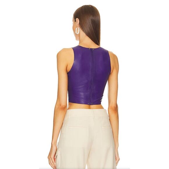 Miaou Jinx Tank Top Cami Latex Deep Violet Fetish Sz M NWT $295 Revolve - Picture 2 of 13